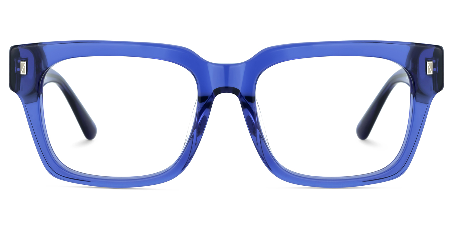 Fulford Rectangle Blue Glasses1