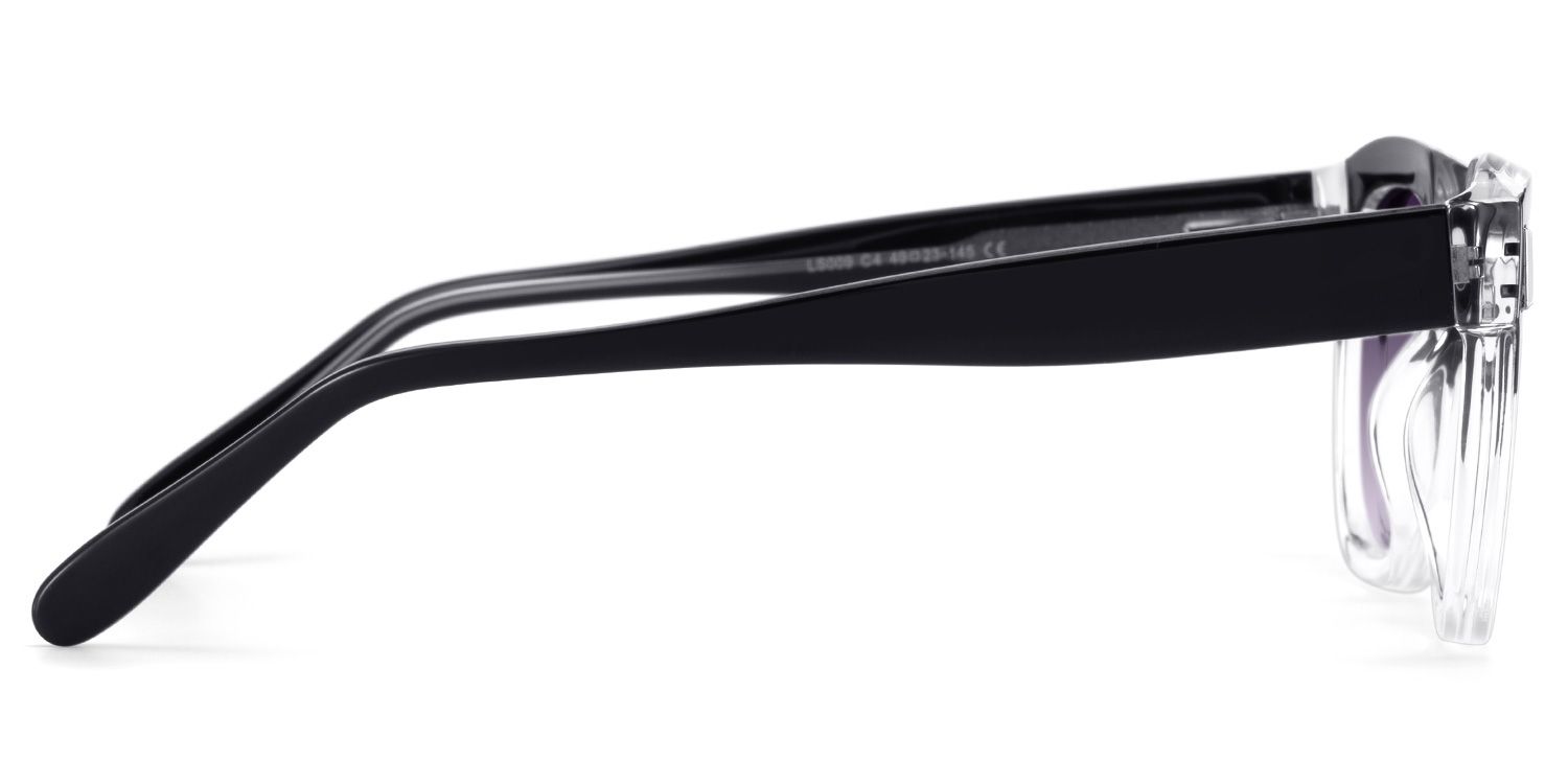 Nia Black Clear Square Sunglasses to Frame Your Face | ZEELOOL UK3