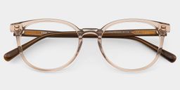 Allison Clear Brown Round Glasses2
