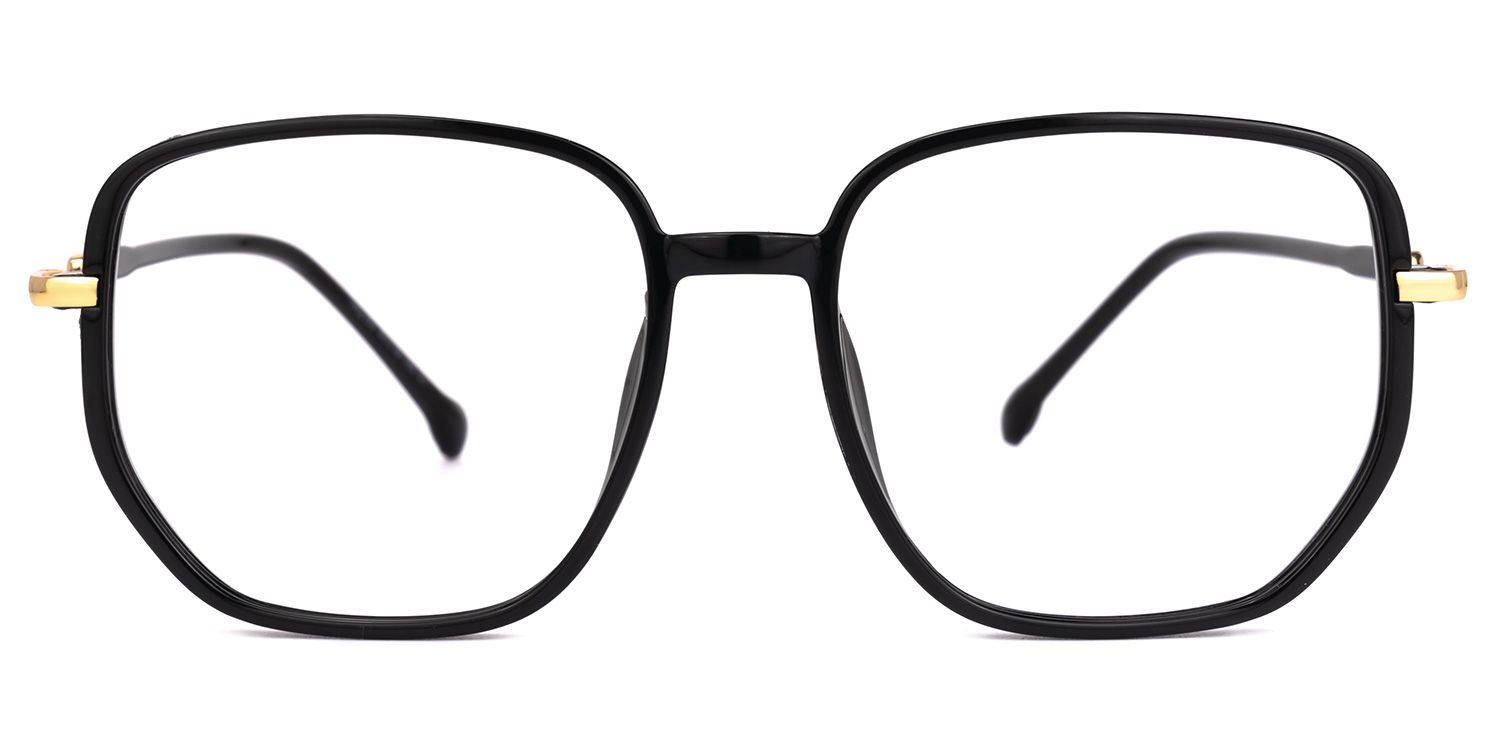 Joana Geometric Black Glasses0