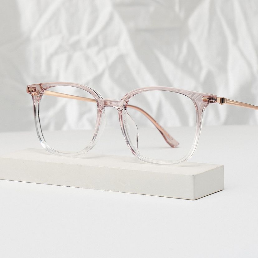 Cora Square Pink Glasses