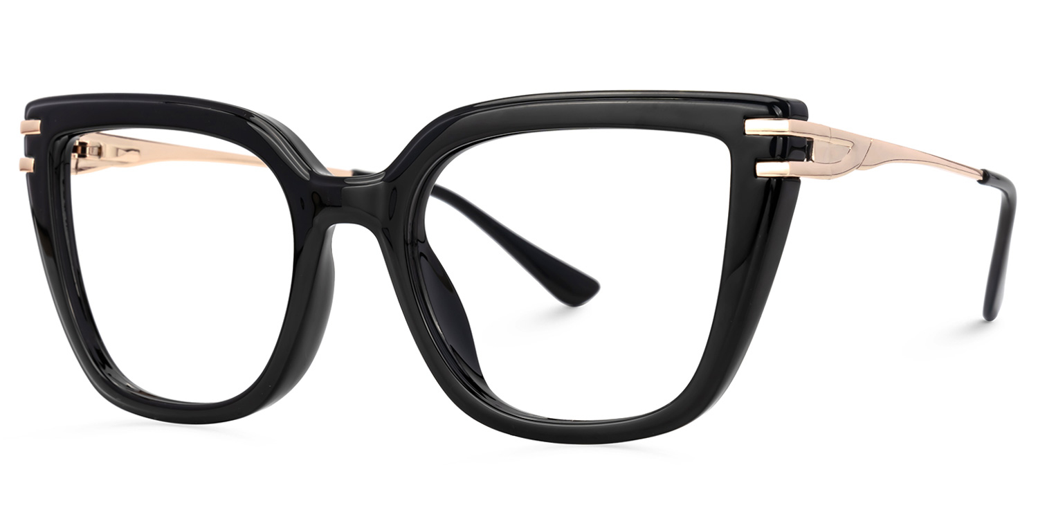 Roxane Square Black Glasses1