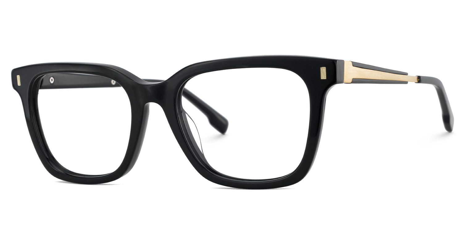 Charlton Rectangle Black Glasses3