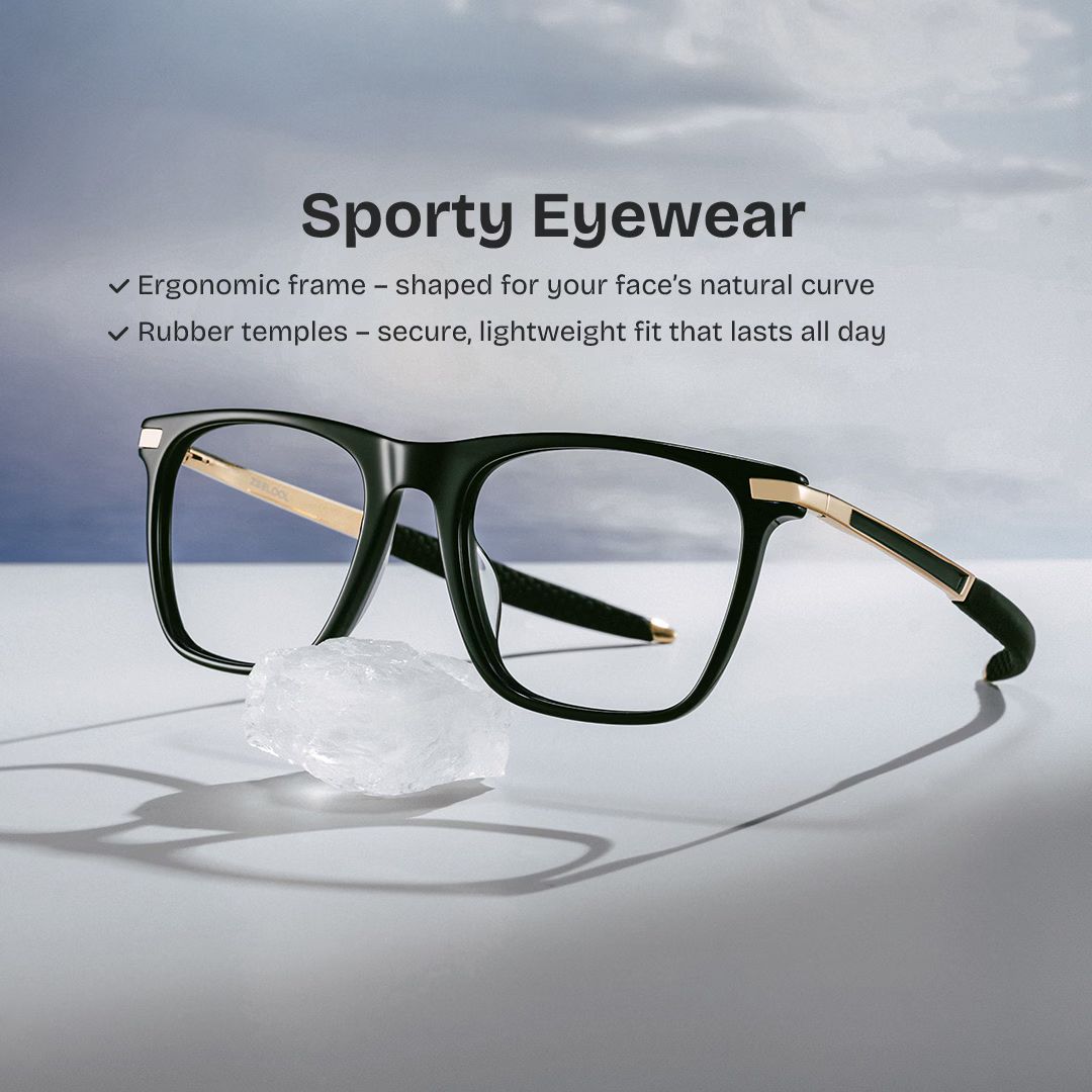 Stable Black Frame Glasses with Rectangle Frame Online | ZEELOOL UK0