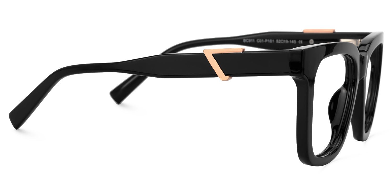 Black TR90 Square Eyeglasses- Molleda2