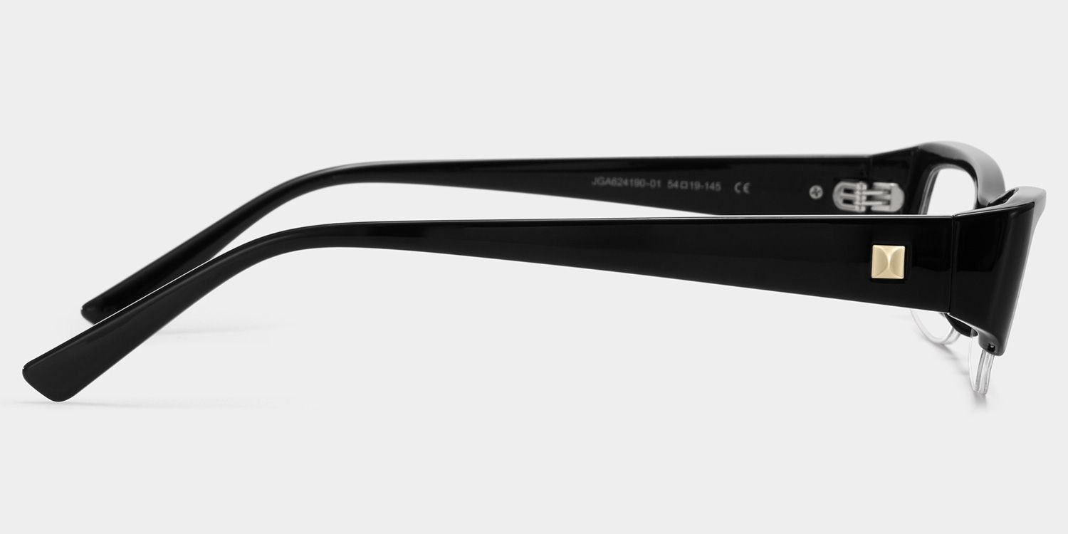 Trevor Black Half Frame Rectangle Glasses For Ladies | ZEELOOL4