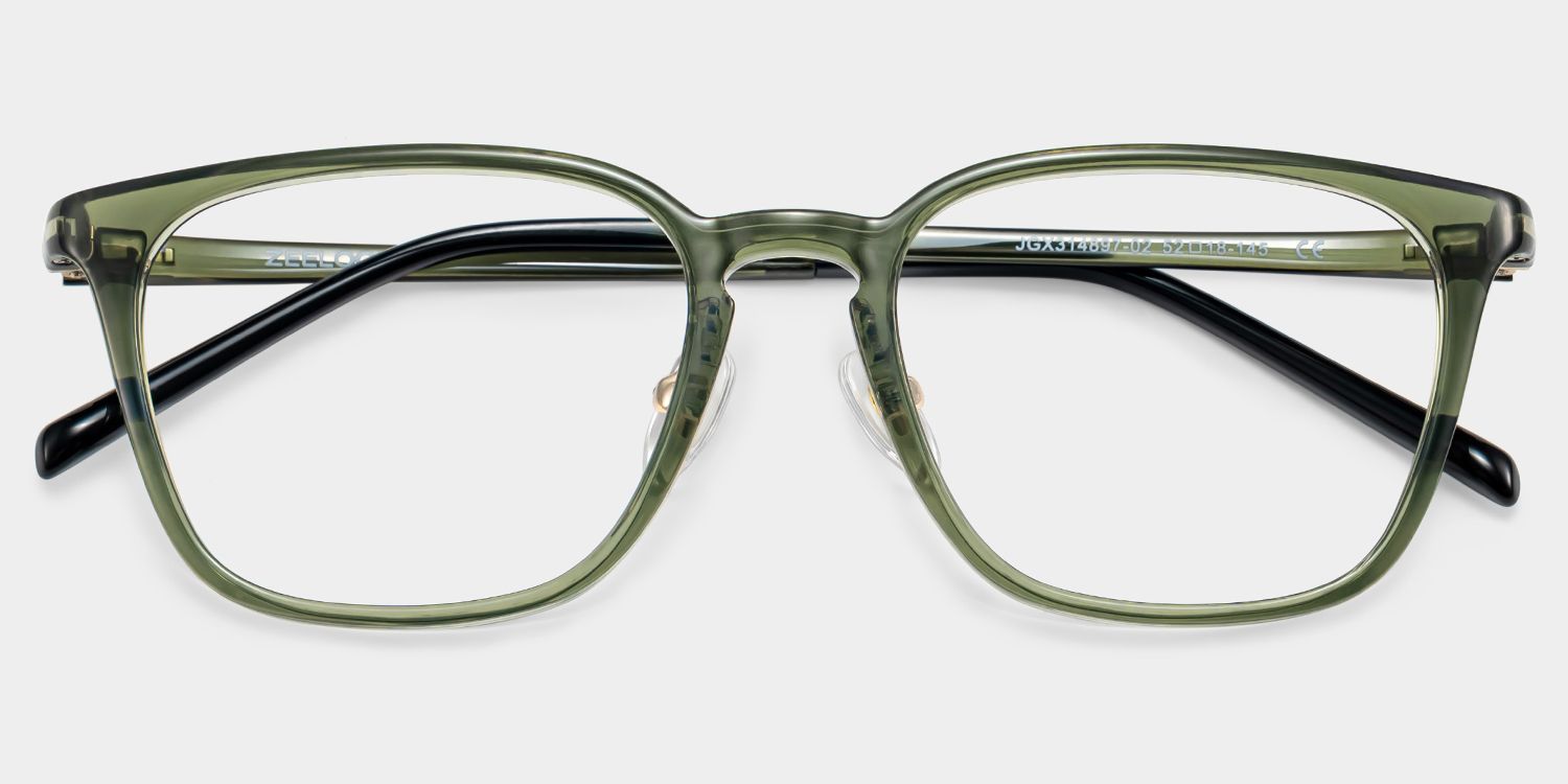 Lily Olive Green Glasses Frames for Women | ZEELOOL IK2