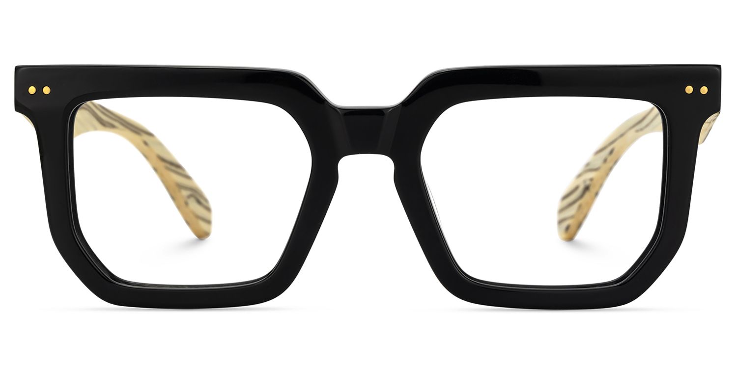 Square Black Frame Glasses - Full Frame Men's Glasses1