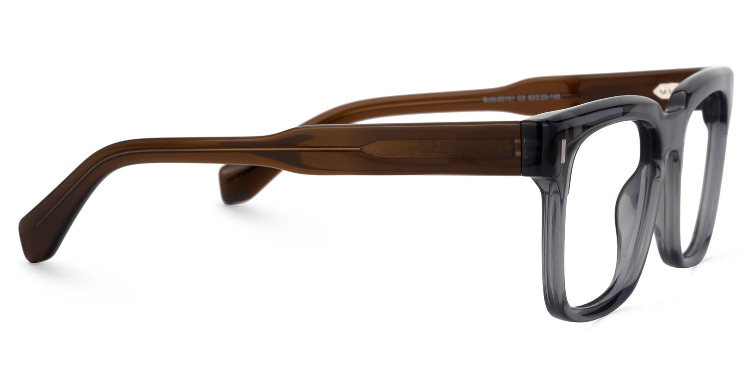 Square Katia Gray Color Frame Glasses | ZEELOOL UK4