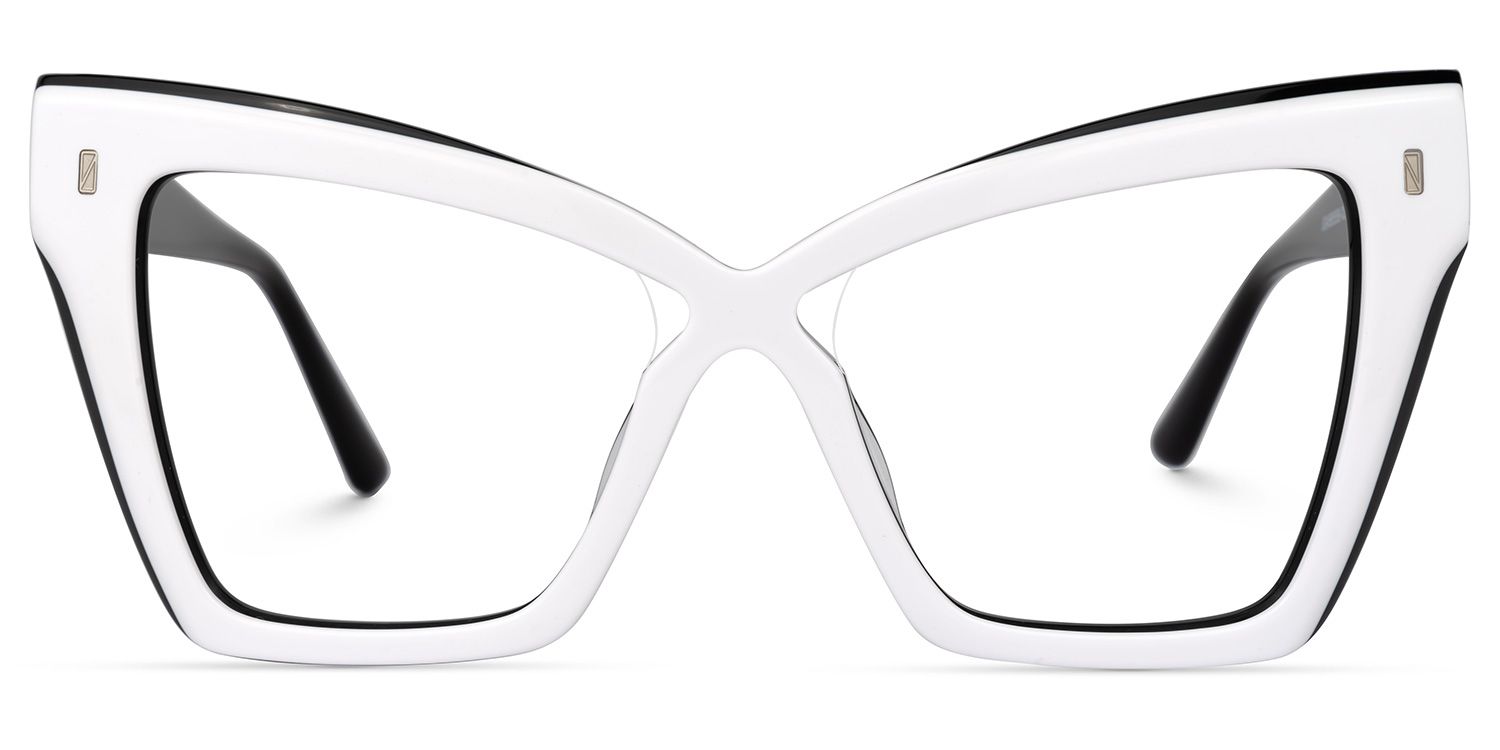 Midgett Cateye White Glasses | ZEELOOL UK0