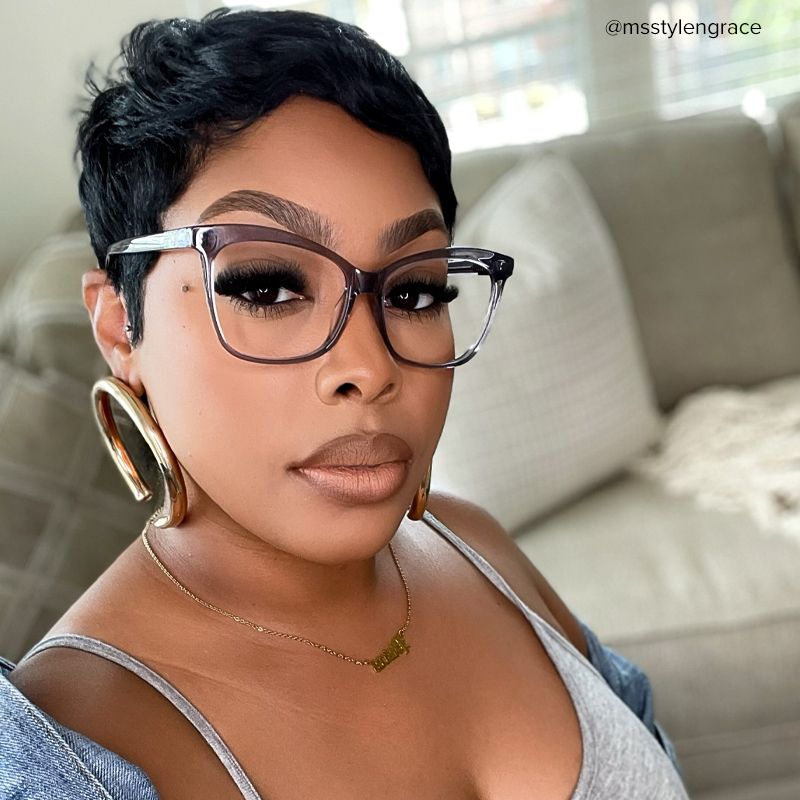 Alfred Butterfly Gray Frame Glasses | ZEELOOL UK11