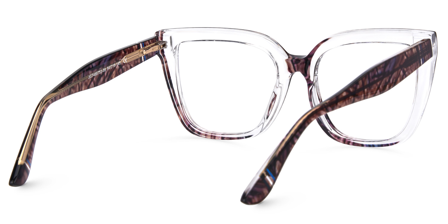 Mirta Brown Square Frame Glasses Online | ZEELOOL UK3
