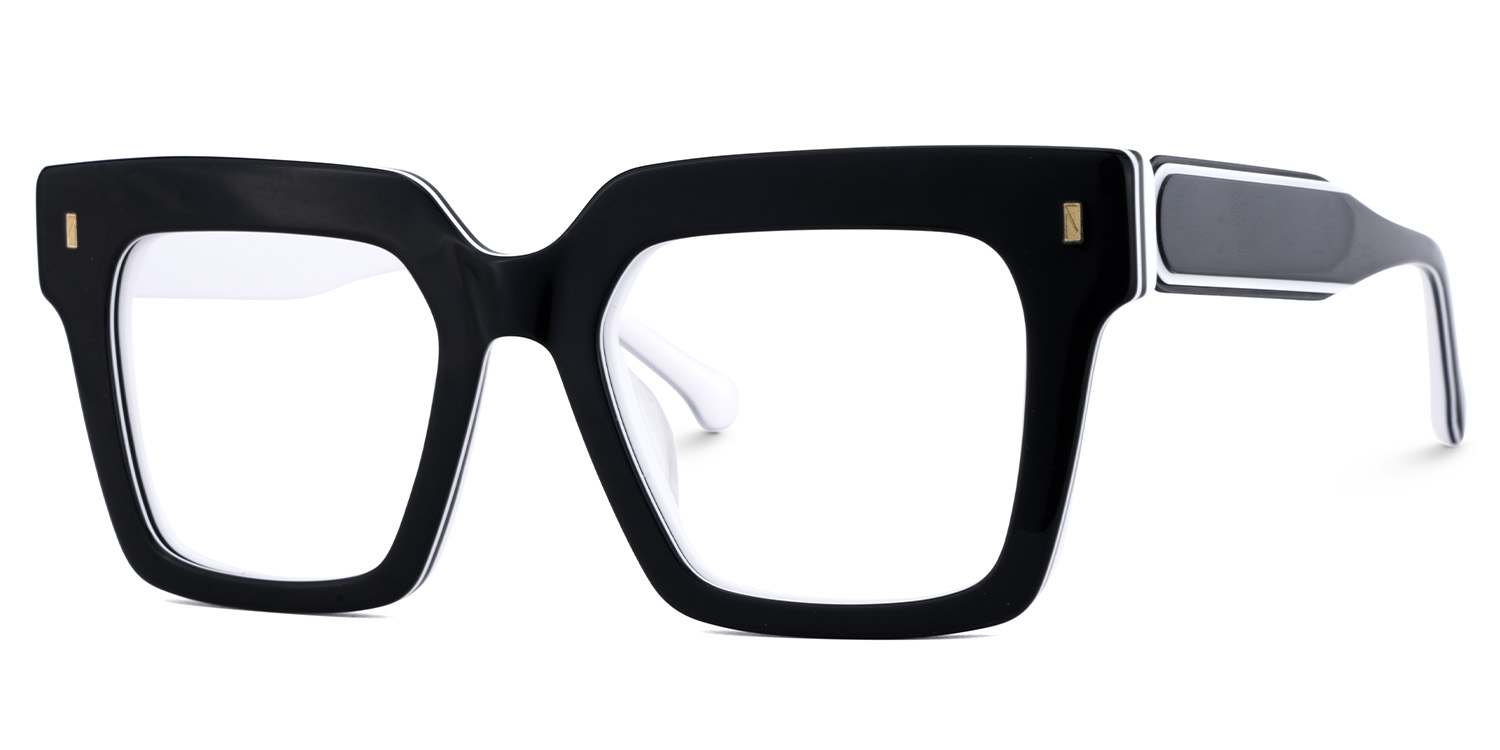 Gilberto Square Black Glasses2
