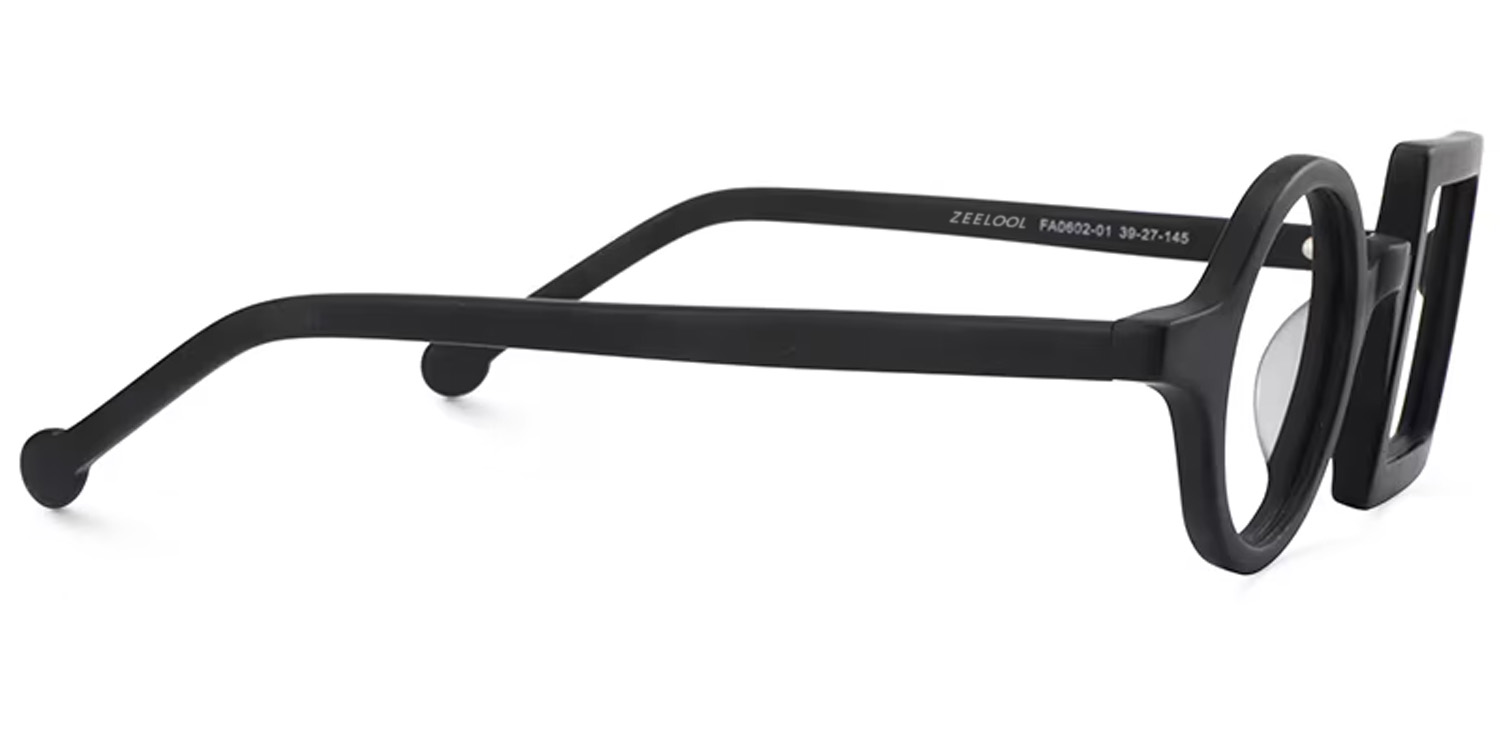 Paola Asymmetric Black Glasses4