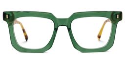 Coville Square Green Glasses0