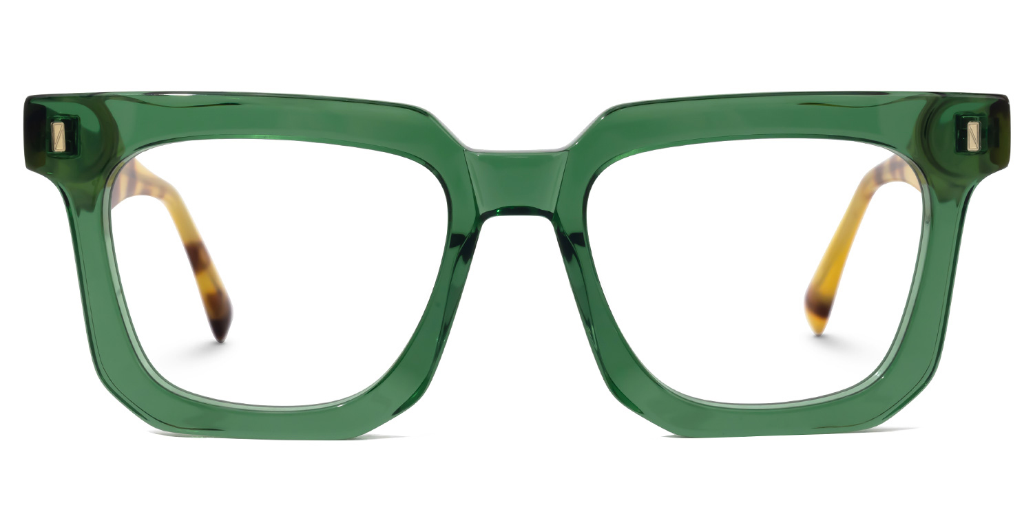 Coville Square Green Glasses0