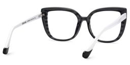 Fenn Cateye Black White Glasses5