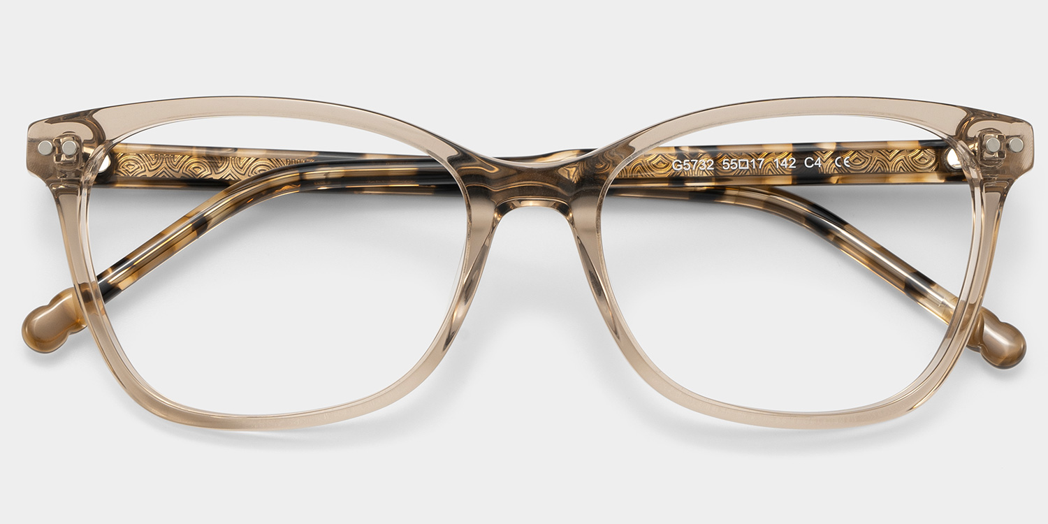 Marigold Rectangle Brown Glasses1