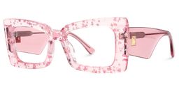 Mitia Pink Rectangle Glasses1
