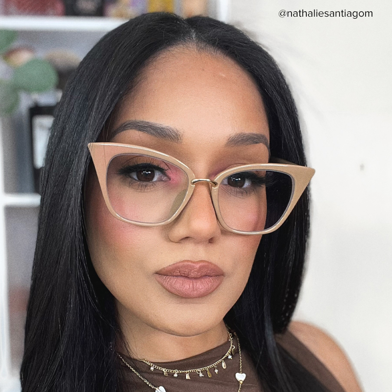 Chandrikar Cateye Mocha Frame Glasses | ZEELOOL UK4