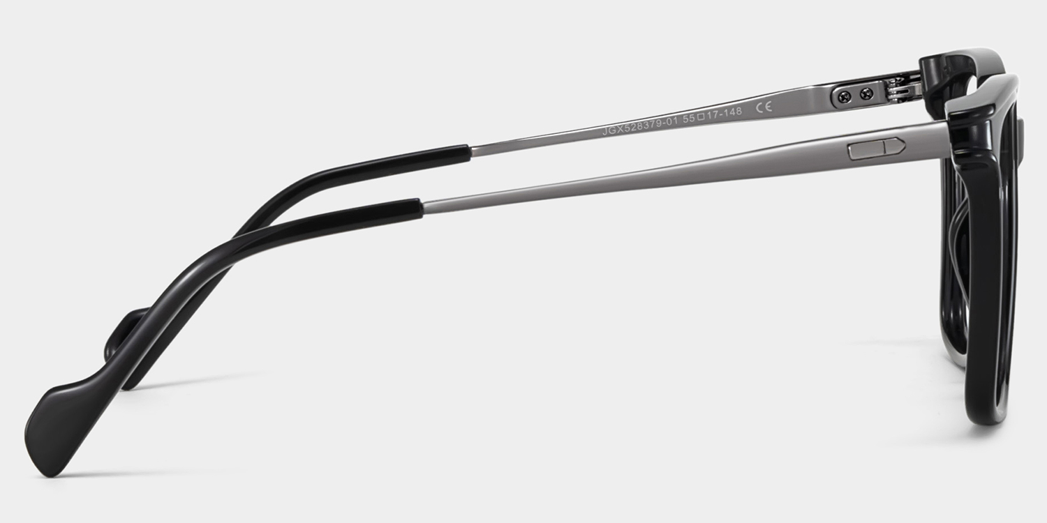 Thin Black Frame Glasses With Square Shape4