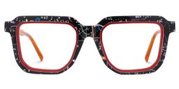 Zach Square Black Glasses0