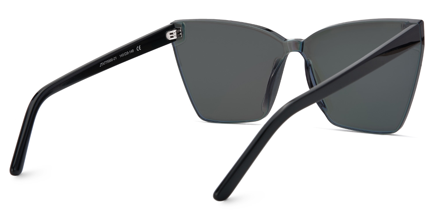 Liliane - Square Blue Frame Sunglasses3