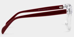 Scarlett Square Clear Red Glasses3