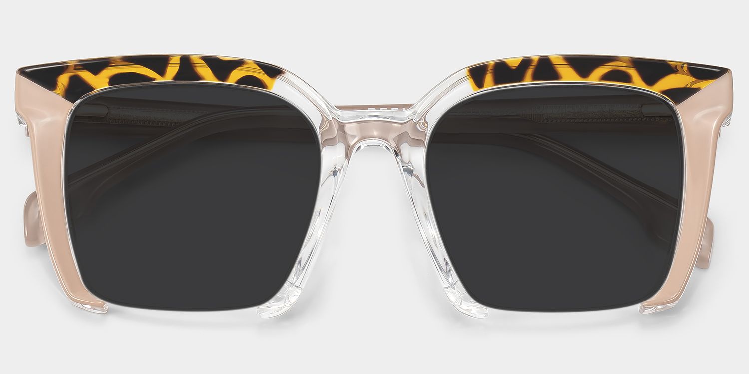 Misty Pink Frame Sunglasses with Square Style | ZEELOOL UK1