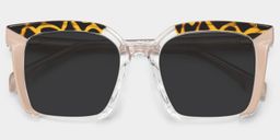 Misty Pink Square Sunglasses1