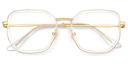 Levi Gold Geometric Glasses2
