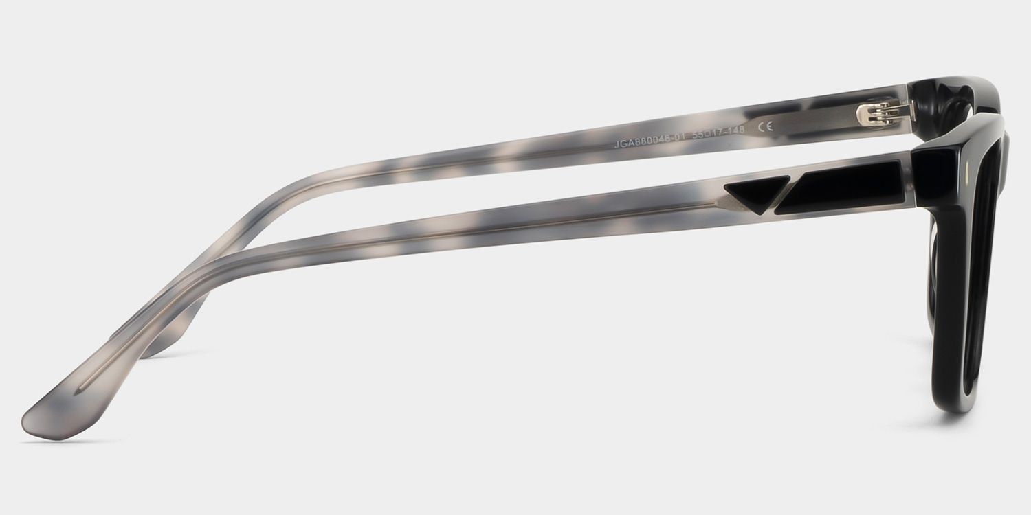 Rectangle Black Eyeglasses- Travis Acetate Frame Glasses3