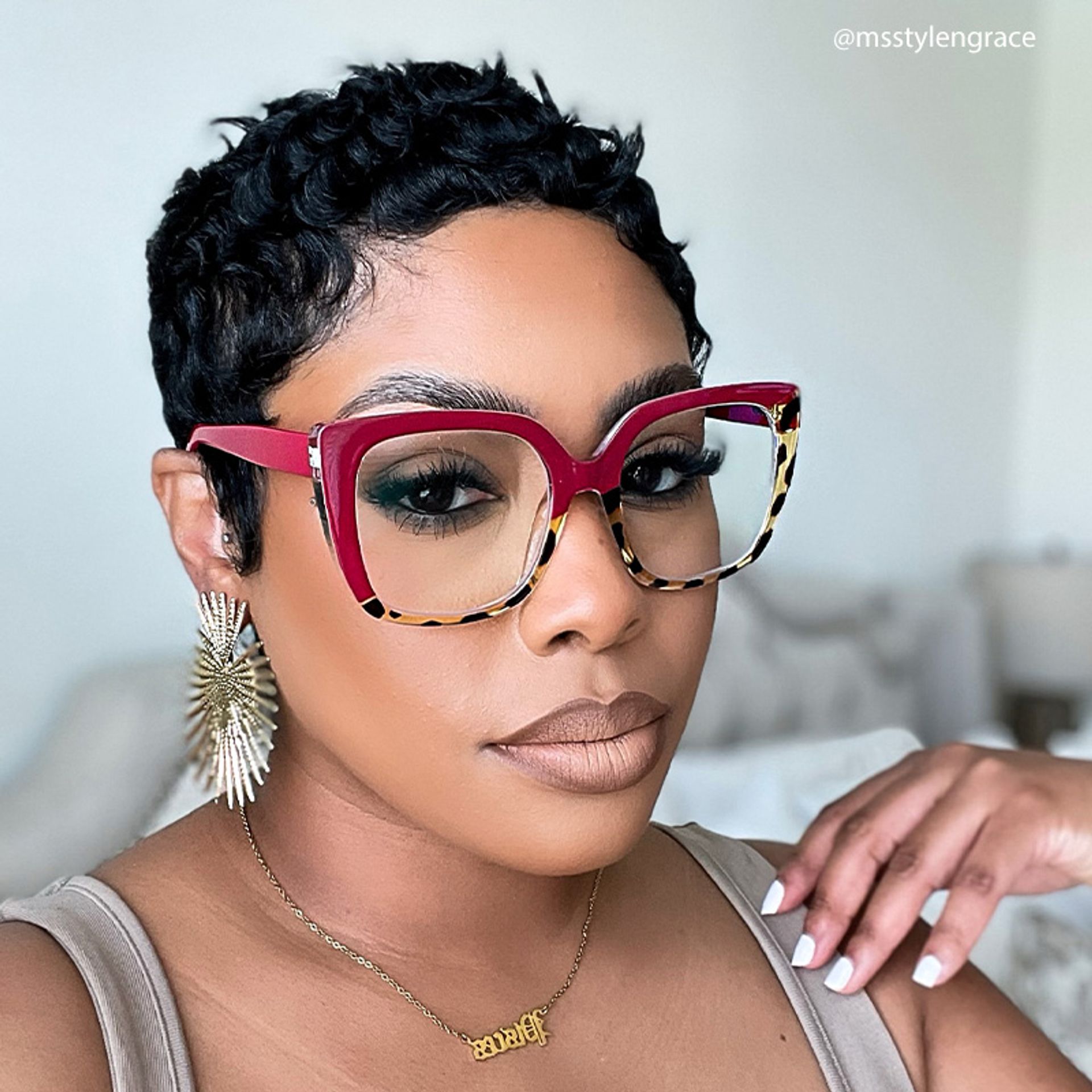 Square Carrero Two-Tone Eyeglasses and Glasses Frames5