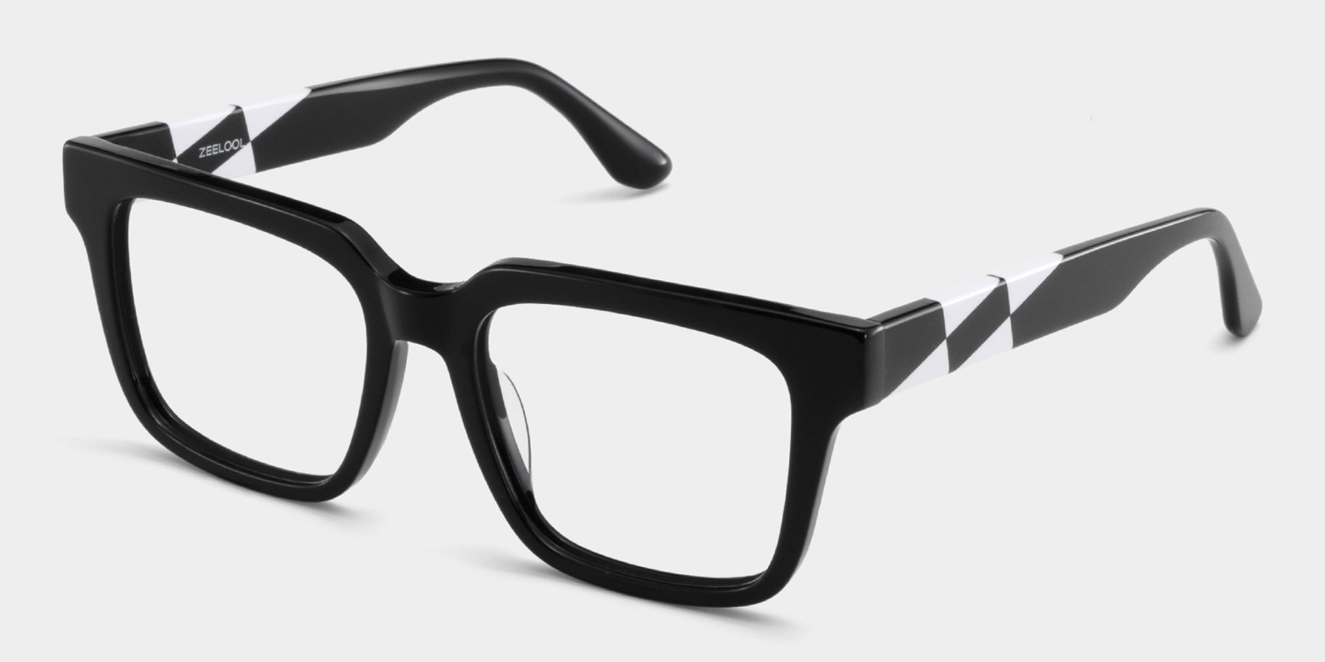 Harriet Square Black Frame Eyeglasses for Man| ZEELOOL UK3