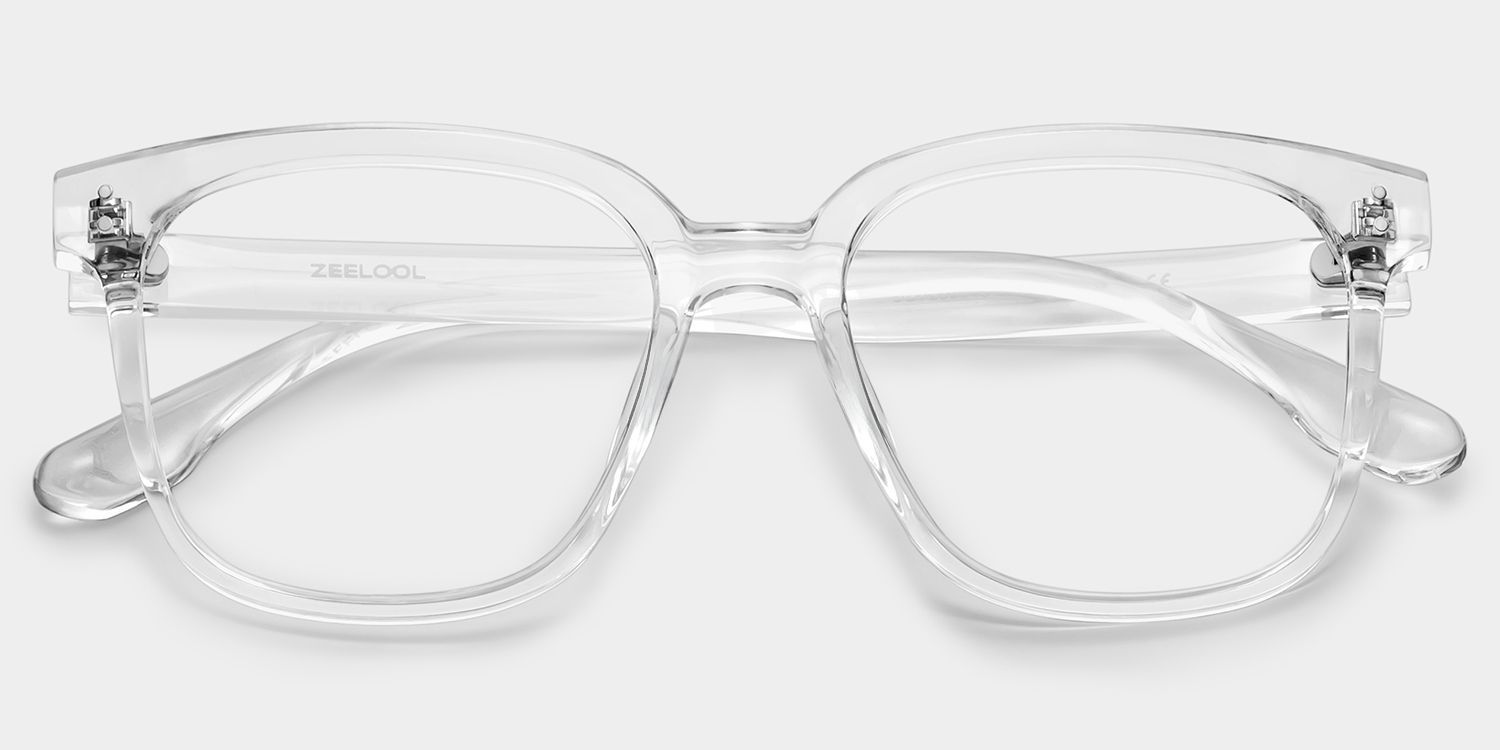 Oglesby Square Blue Light Blocking Glasses Clear Frame | Zeelool1
