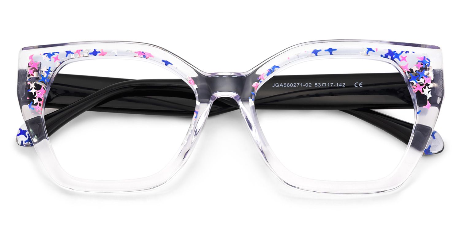 Butterfly Spectacle Frames With Clear Color2