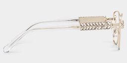 Ellie Rectangle Light Gold Glasses3