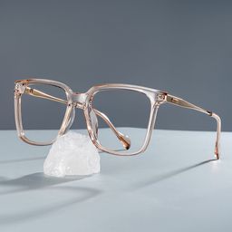Zeyna Beige Square Glasses0