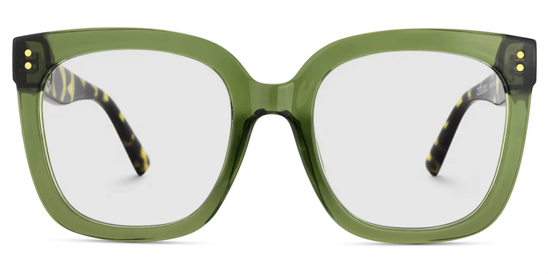 Women's Green Glasses With Square Shape1