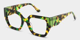 Viva Square Green Tortoise Glasses3