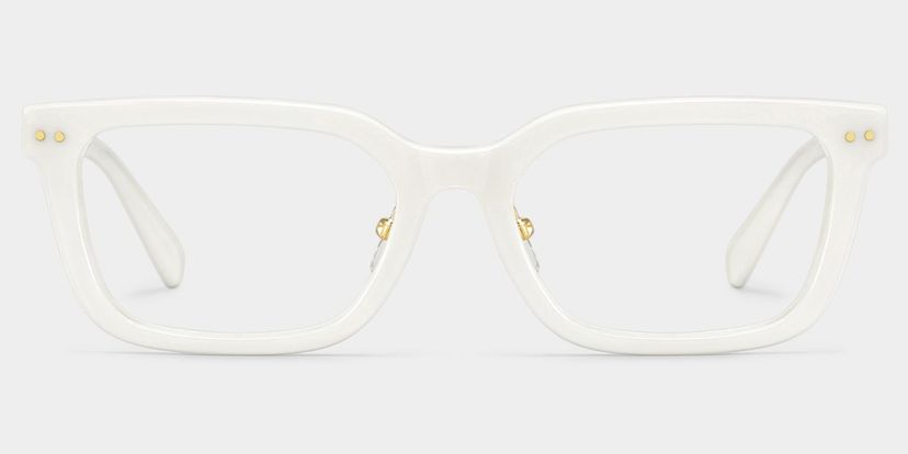Remy White Rectangle Glasses