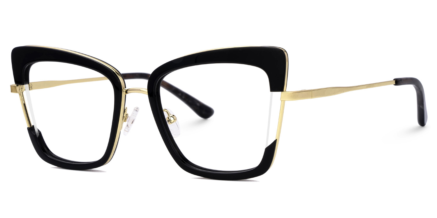 Jeanie Black Eyeglasses with Butterfly Design1