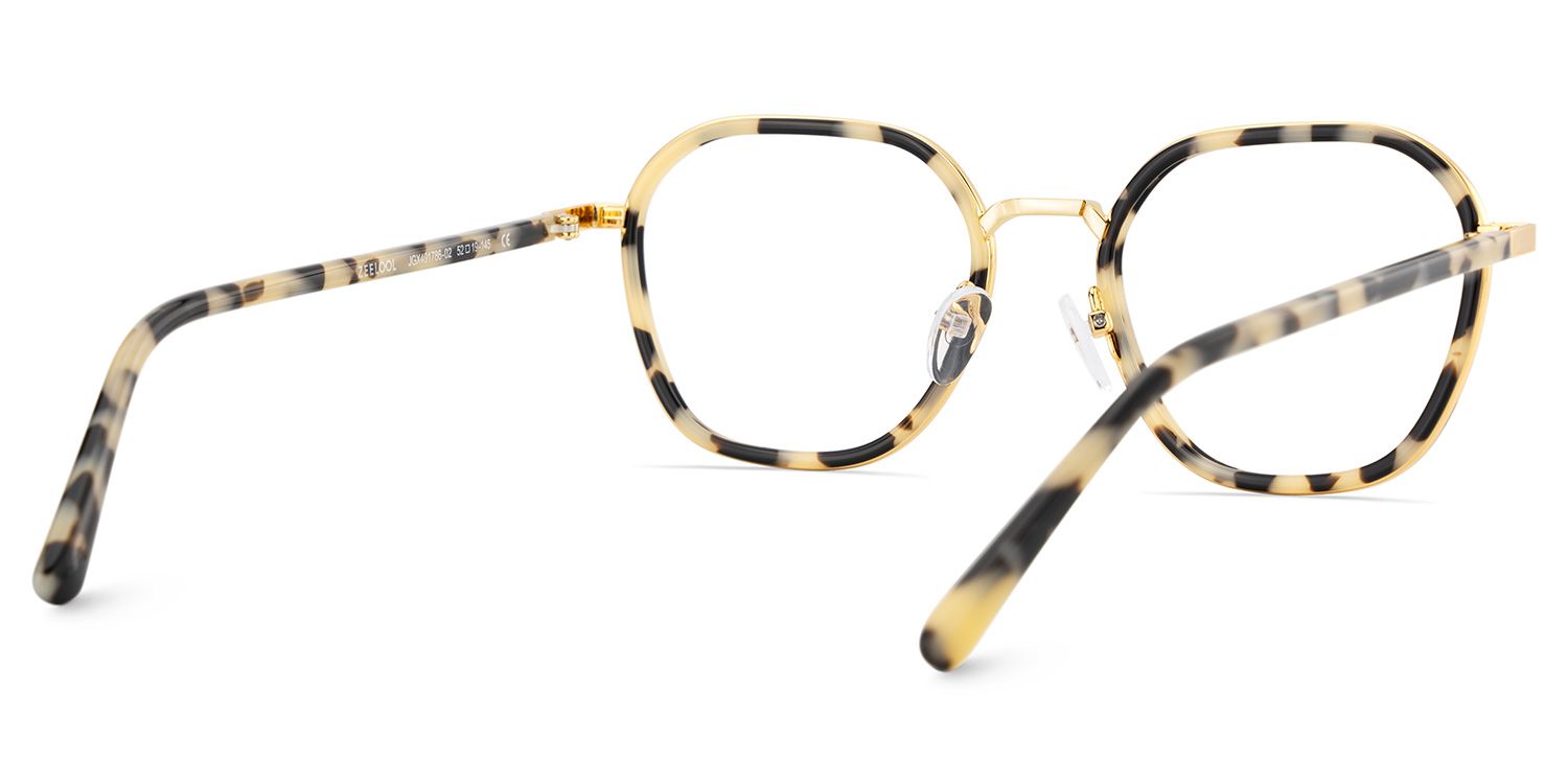 Mitchell Mixed Tortoise Frame Glasses with Geometric Shape | ZEELOOL UK6