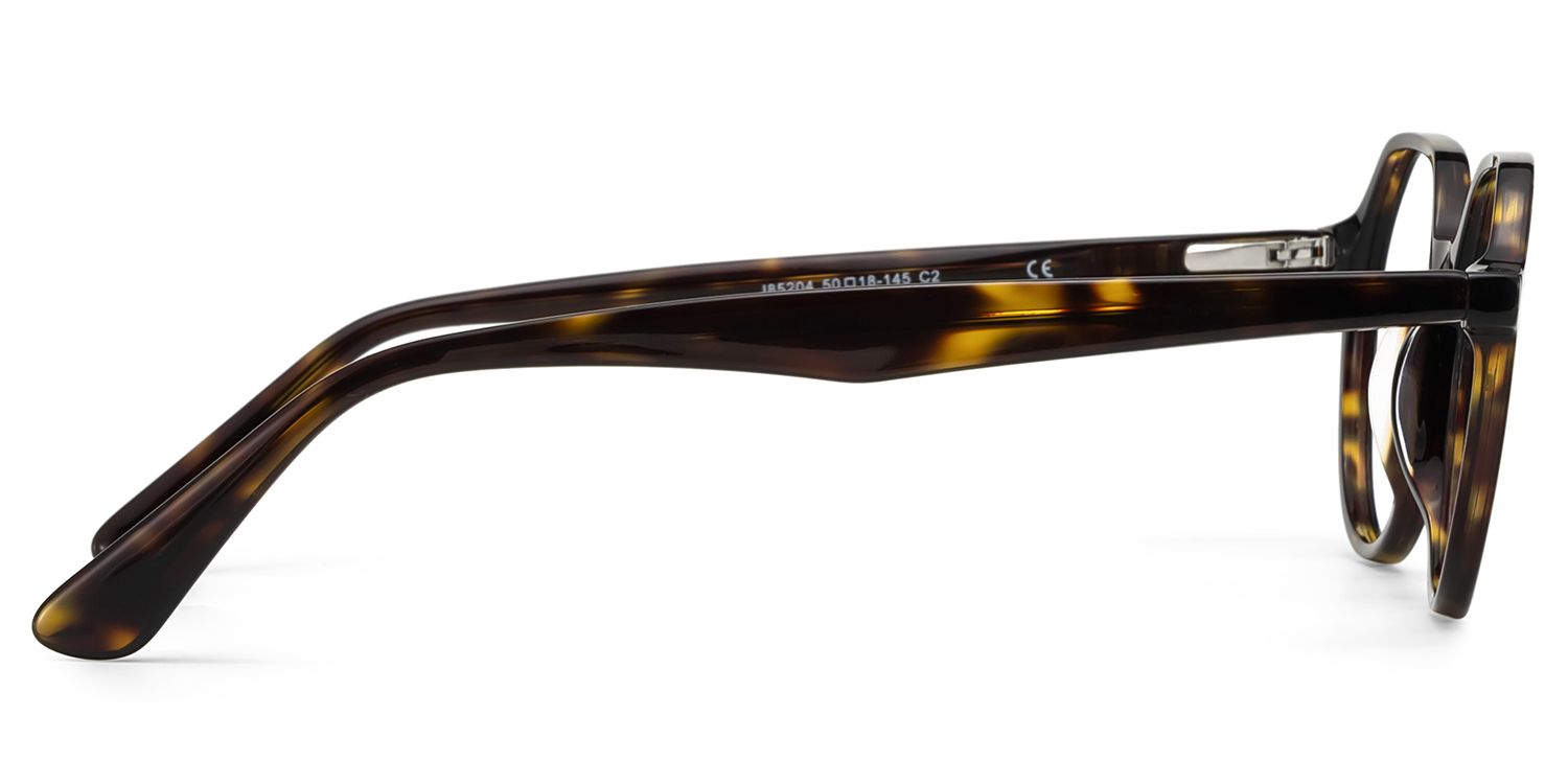 Hazel Geometric Tortoise Frame Eyeglasses for Man| ZEELOOL UK4