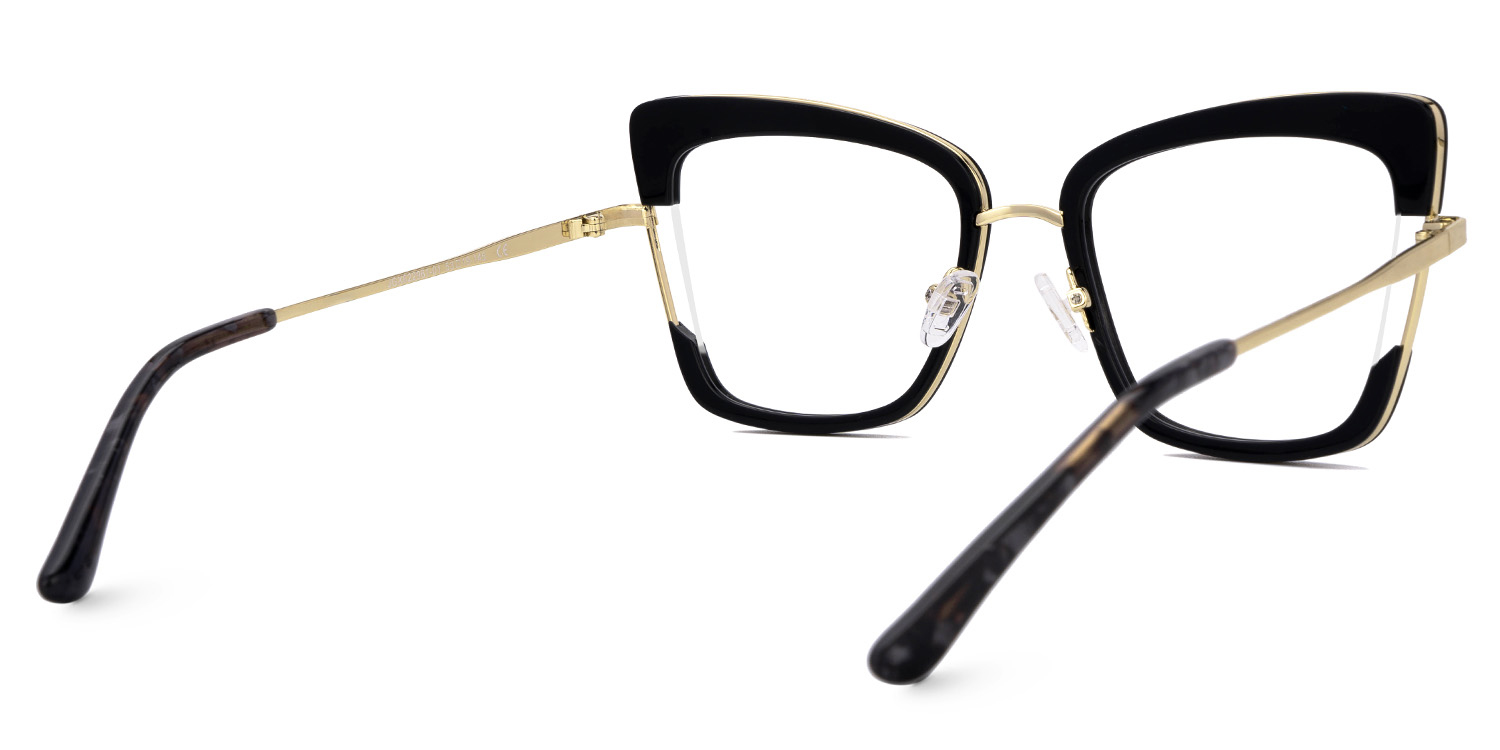 Jeanie Black Eyeglasses with Butterfly Design3