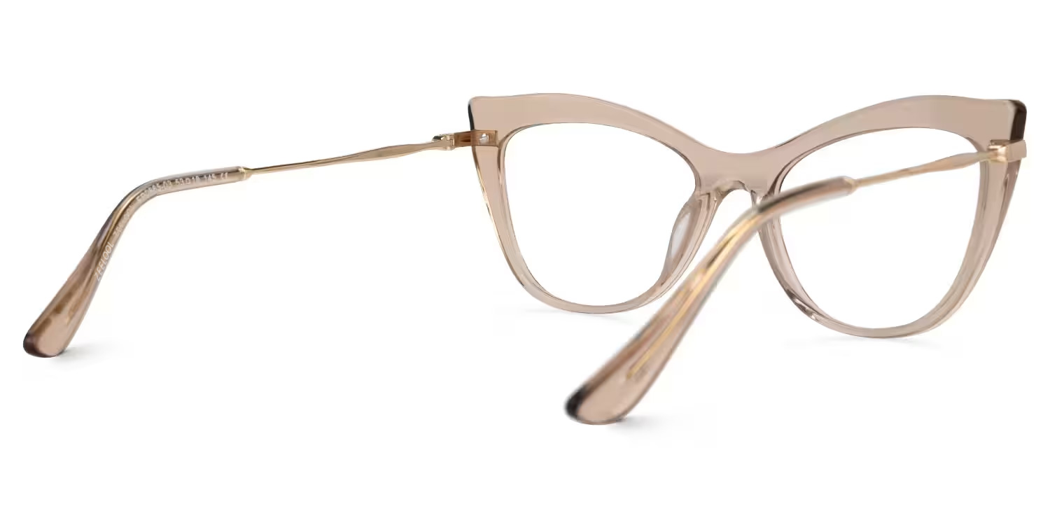 Indira Cat Eye Beige Glasses3