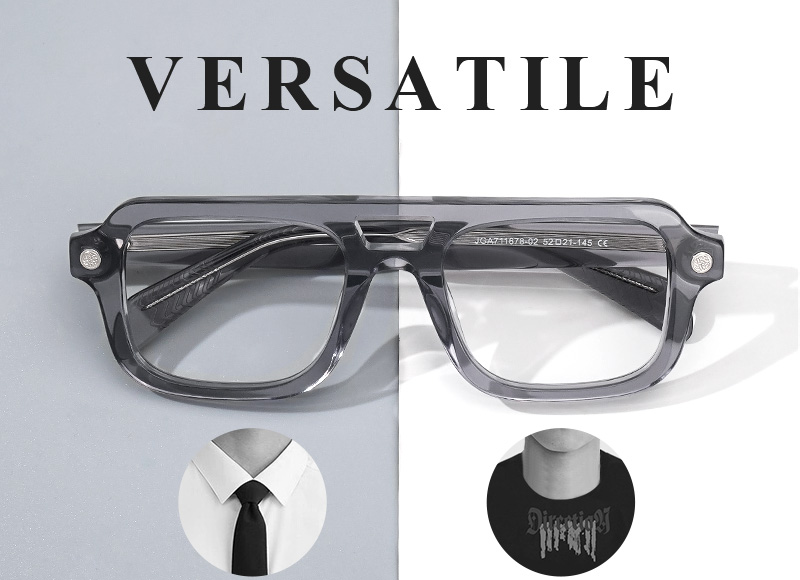 Acetate Ismail Eyeglasses, Ismail Aviator Glasses -Zeelool Glasses4