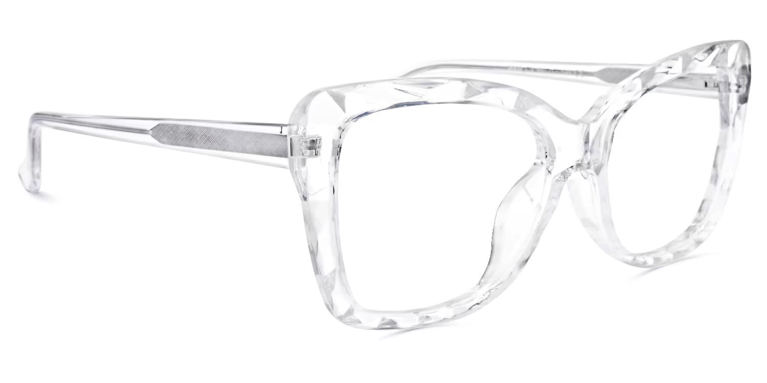 Edna Cateye Clear Frame Glasses | ZEELOOL UK2