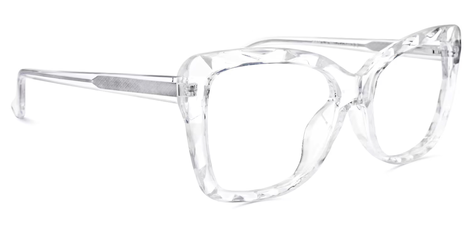 Edna Cateye Crystal Frame Glasses | ZEELOOL UK2