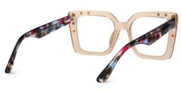 Jeanell Square Beige Glasses3